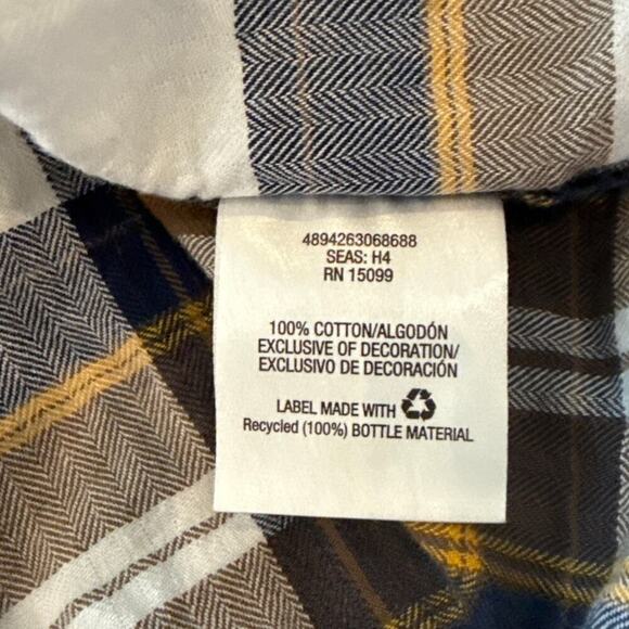 Roebuck & Co. Pearl Snap Front Western Long Sleeve Shirt Mens XL Plaid Rodeo Vtg - Picture 4 of 9